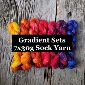 Basic Sock Yarn Gradients 7 x 30g (750 yds)